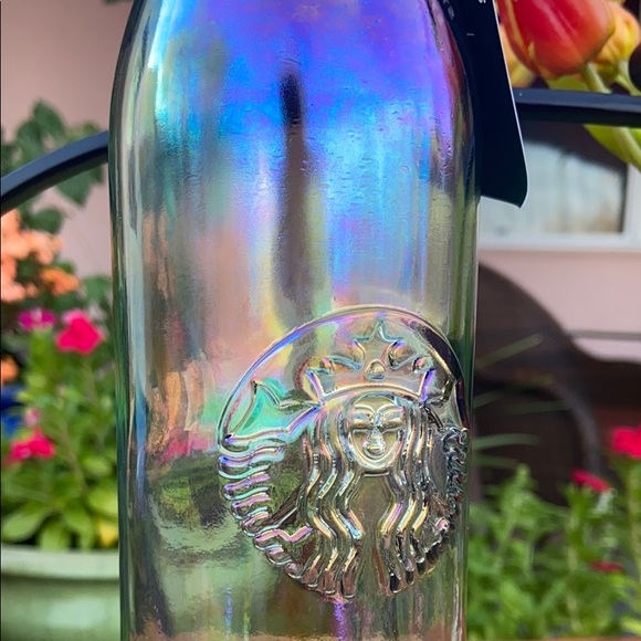 New Starbucks Recycled Glass Iridescent Water Bottle - Picture 12 of 15